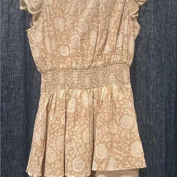 Cabi Beige Floral Ruffle Dress - Picture 2 of 2